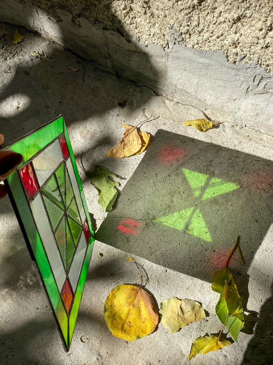 Yeşil - Vitray Duvar Paneli