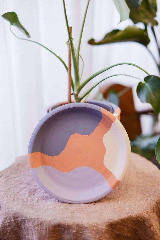 Terracotta Silindir Saksı+Tabak • Lilanın Tonları