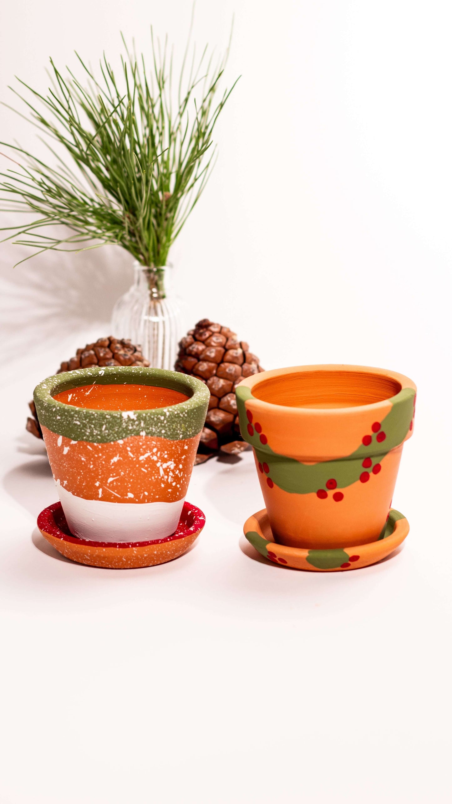 Yeni Yıl Saksı İkilisi – Terracotta Saksı Seti